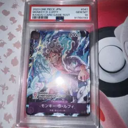 One Piece TCG Monkey D. Luffy Bandai Card Game Fest P-041 Promo Japanese PSA 10 - Image 1