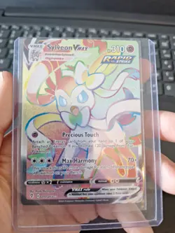 Pokemon TCG Evolving Skies Sylveon VMAX Rainbow Secret Rare Card 211/203 - Image 1