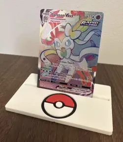 Pokemon TCG Evolving Skies Sylveon VMAX Rainbow Secret Rare Card 211/203 - Image 1
