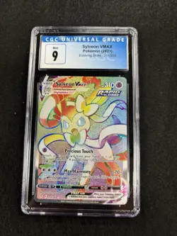 Pokemon Sylveon VMAX TCG Rainbow Secret Rare Card 211/203 Evolving Skies - Image 1