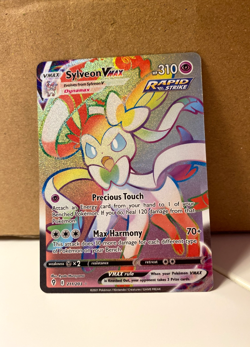 Pokemon TCG Evolving Skies Sylveon VMAX Rainbow Secret Rare Card 211/203 - Image 1