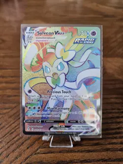 Pokemon TCG Evolving Skies Sylveon VMAX Rainbow Secret Rare Card 211/203 - Image 1
