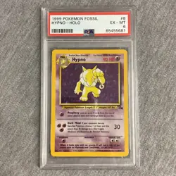 1999 Pokemon Fossil #8 Hypno-Holo PSA 6 EX-MT 8/62 - Image 1