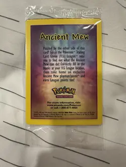 SEALED Ancient Mew Pokemon New Movie Promo Double Holo Foil Rare 1999-2000 MINT - Image 2