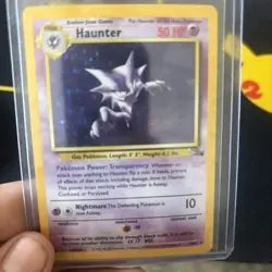 1999 Pokemon HAUNTER Fossil Set HOLO Foil Rare Unlimited Edition Card 6/62 WotC - Image 2