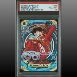 PSA 10 Monkey D. Luffy OP07-109 SR Promo 2024 ONE PIECE Day 24 Foil PCC Japanese - Image 1