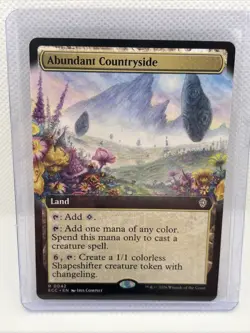 (EXTENDED ART) Abundant Countryside (42) - Commander Lorwyn Eclipsed (ECC) - MTG - Image 1