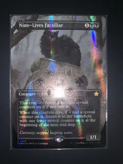 Nine-Lives Familiar (Borderless) (Mana Foil) Foundations Foil - Image 1