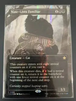 Nine-Lives Familiar (Borderless) (Mana Foil) Foundations Foil - Image 2