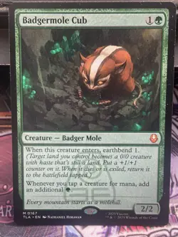 MtG "Badgermole Cub" - M/NM - The Last Airbender - M 0167 - Mythic Rare - Image 1