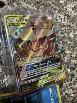 Espeon & Deoxys GX Full Art NM SM240 Sun & Moon Promo Pokemon TCG Card NM - Image 4