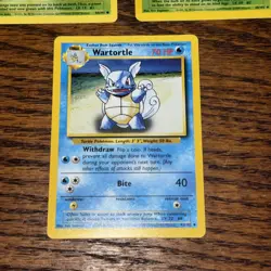 Bulbasaur 44/102 & Ivysaur 30/102 Base Set Wartortle- 3 Card Lot MP Pokemon WOTC - Image 2