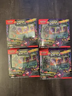 Lot of 4 - Pokemon Mega Gengar ex Mega Battle Deck - IN HAND - NEW AND SEALED 4x - Image 1