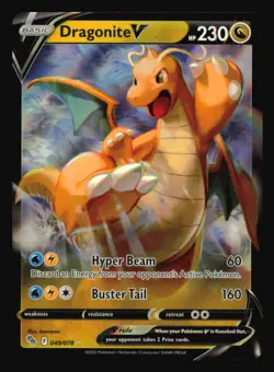 Dragonite V Ultra Rare Pokemon GO 049/078 LP - Image 1