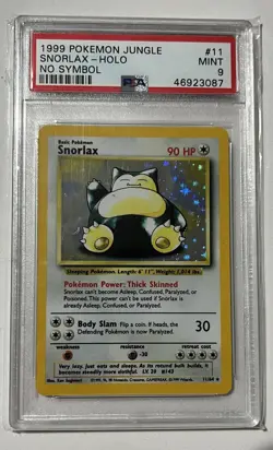 1999 POKEMON JUNGLE | NO SYMBOL ERROR #11 SNORLAX-HOLO PSA 9 - Image 2
