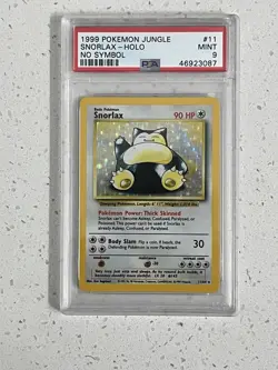 1999 POKEMON JUNGLE | NO SYMBOL ERROR #11 SNORLAX-HOLO PSA 9 - Image 4