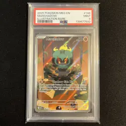 2025 POKEMON MEG EN-MEGA EVOLUTION ILLUSTRATION RARE #146 MARSHADOW PSA 9 - Image 1