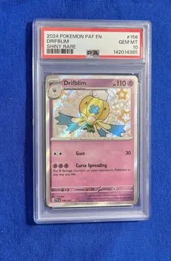 2024 POKEMON SV PALDEAN FATES - PAF EN #156/091 DRIFBLIM SHINY RARE PSA 10 GEM - Image 1