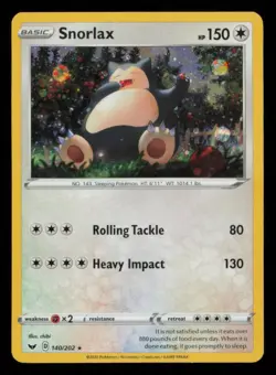 Snorlax 140/202 Pokemon Sword & Shield COSMOS Promo Near Mint NM - Image 1