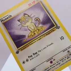 Pokemon TCG - Meowth 56/64 Jungle Common 1st Edition WOTC 1999 - EXC/NM - Image 1