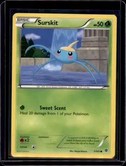 Surskit Plasma Blast Common Pokemon TCG 1/101 NM+ - Image 1