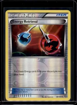 Energy Retrieval Plasma Blast Reverse Holo Pokemon TCG 80/101 NM+ - Image 1