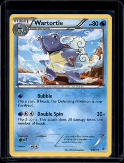 Wartortle Plasma Blast common Pokemon TCG 15/101 NM+ - Image 1