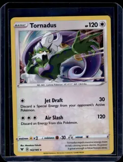 Tornadus Blister Exclusives Holo Rare Pokemon TCG 142/185 NM+ - Image 1