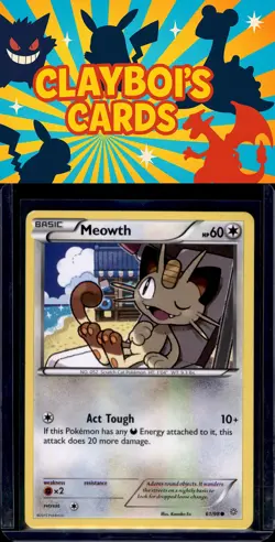 Meowth XY - Ancient Origins Common Pokemon TCG 61/98 NM+ - Image 1