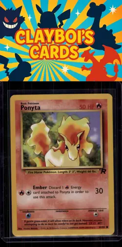 Ponyta Team Rocket Common Pokemon TCG 64/82 NM+ - Image 1