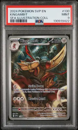 2024 POKEMON SVP PROMO ILLUSTRATION COLLECTION #130 KINGAMBIT PSA 9 - Image 1