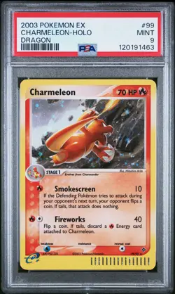 CHARMELEON 99/97 2003 EX DRAGON HOLO E Reader Vintage TCG Pokemon Card PSA 9 - Image 1