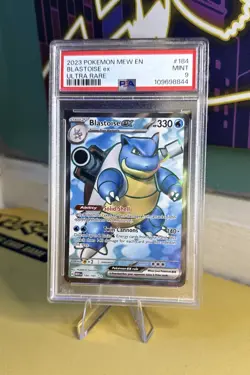 Pokemon TCG Blastoise EX Holo Ultra Rare Card Scarlet & Violet-151 184/165 PSA 9 - Image 1