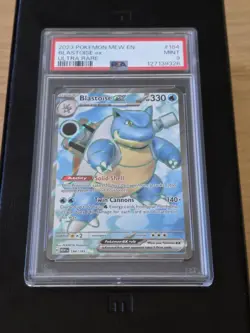 PSA 9 Pokemon Scarlet & Violet 151 Mew EN Blastoise Ex 184/165 Ultra Rare 2023 - Image 1
