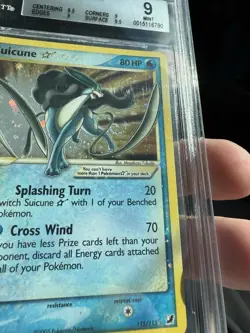 Pokemon TCG 2005 Gold Star Suicune #115 Holo Ex Unseen Forces BGS 9 - Image 2