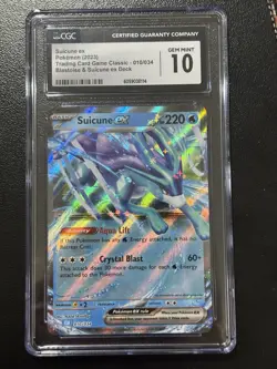 Pokemon TCG Suicune EX 010/034 (2023) Holo CGC GEM MINT 10 - Image 1