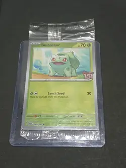 Pokemon TCG Card Bulbasaur 001/165 S&V 151 Best Buy Stamped Promo - Sealed - Image 1
