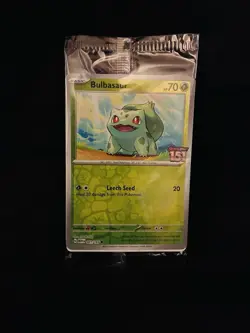 Bulbasaur 001/165 Pokemon TCG Scarlet & Violet 151 Best Buy Stamped Promo Sealed - Image 1