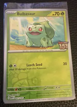 Bulbasaur 001/165 Pokemon TCG Scarlet & Violet 151 Best Buy Stamped Promo Sealed - Image 1