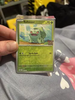 Pokemon TCG Card Bulbasaur 001/165 S&V 151 Best Buy Stamped Promo - Sealed - Image 1