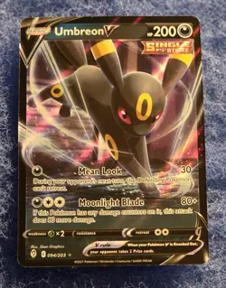Umbreon V HP200 2021 Collectible *Single Strike* Pokemon Card No. 094/203 - Image 1