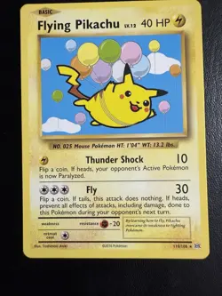 Flying Pikachu - 110/108 - Pokemon Card Evolutions XY Secret Rare Card 2016 - Image 1