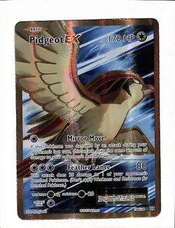 Pidgeot EX 104/108 Evolutions Full Art Ultra Rare Holo Pokemon Card - Image 1