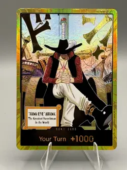 DON!! Card (Dracule Mihawk) (Gold) The Azure Sea's Seven Foil - Image 1