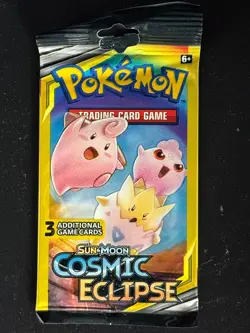 Pokemon Card - Cosmic Eclipse - Sun & Moon - 3 Card Mini Booster Pack New - Image 1