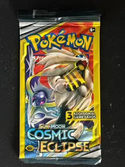 Pokemon Card - Cosmic Eclipse - Sun & Moon - 3 Card Mini Booster Pack New - Image 3