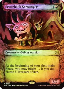 MTG Lorwyn Eclipsed Scuzzback Scrounger x1 Showcase Foil Rare Legendary Creature - Image 1