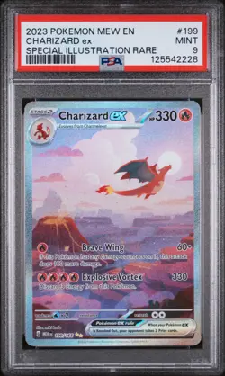 PSA 9 Charizard EX 199/165 S&V 151 Special Illustration Rare Pokemon Card - Mint - Image 1