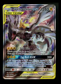 #2 Pikachu & Zekrom GX SM168 Black Star Promo 2019 Tag Team Pokemon Card TCG - Image 1