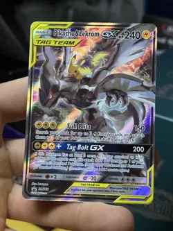 #2 Pikachu & Zekrom GX SM168 Black Star Promo 2019 Tag Team Pokemon Card TCG - Image 3